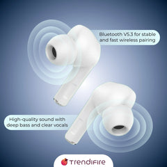 Vippo Platinum Pods Vi-359 | True Wireless Bluetooth 5.3 Earbuds with Deep Bass & Quick Charge